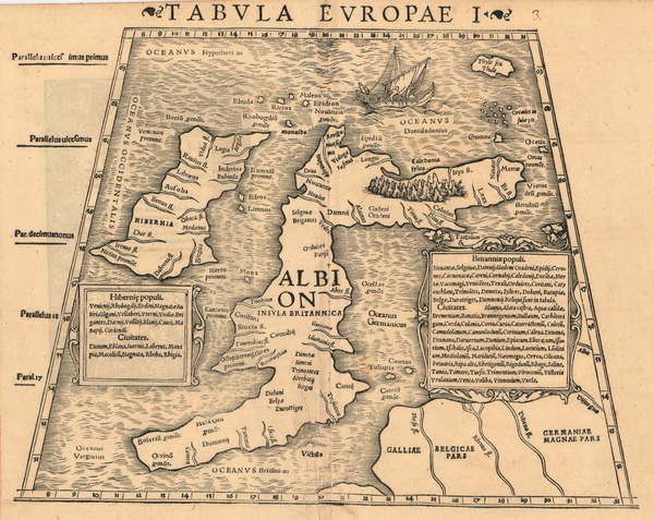 63-British Isles Map By Sebastian Munster