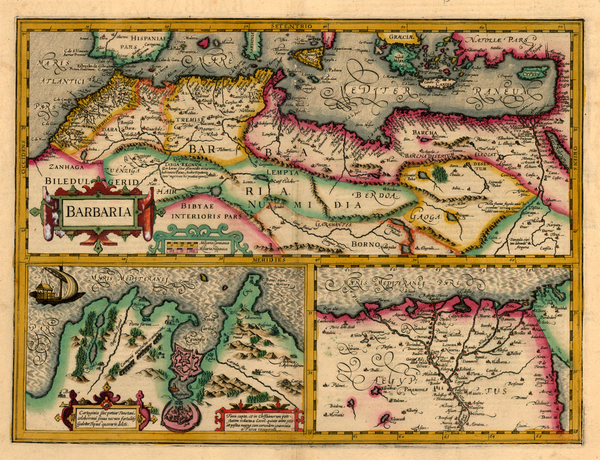 43-Egypt and North Africa Map By Henricus Hondius