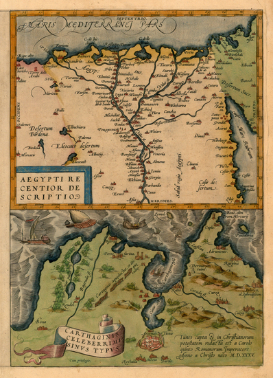 66-Asia, Middle East, Africa and North Africa Map By Abraham Ortelius