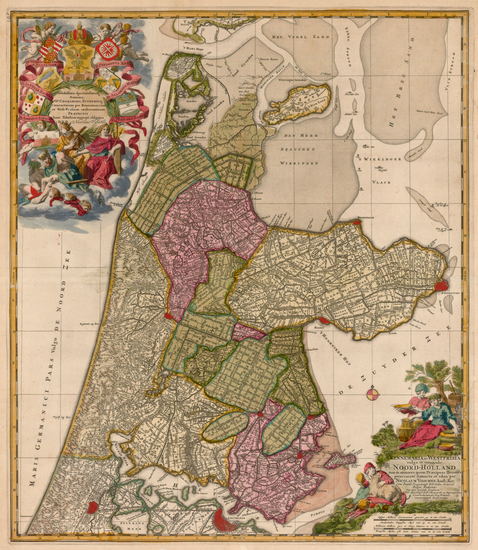 90-Netherlands Map By Nicolaes Visscher I