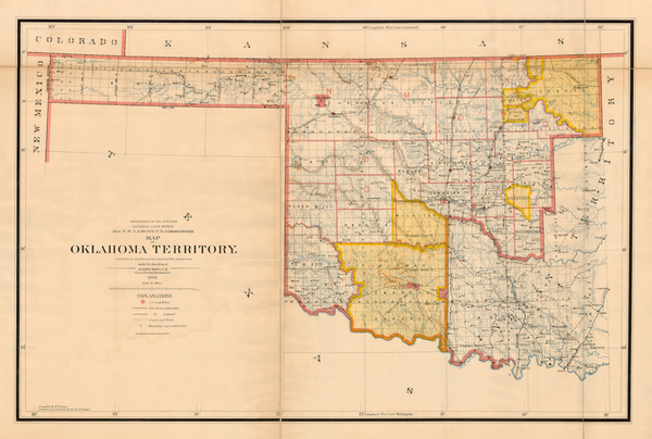 75-Plains and Southwest Map By General Land Office