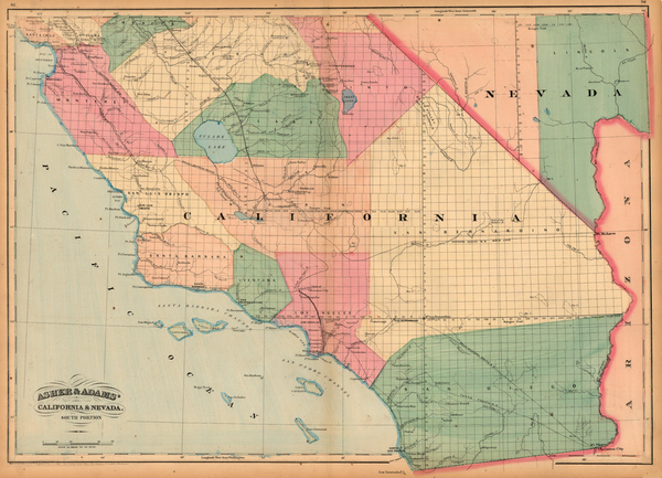 37-California Map By Asher  &  Adams