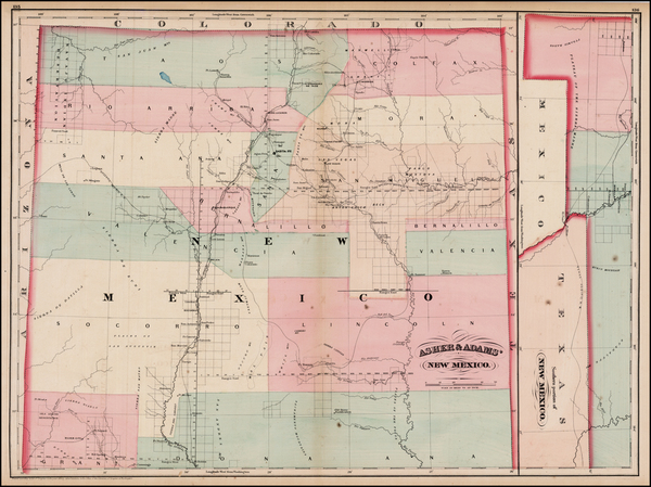 29-Southwest and Rocky Mountains Map By Asher  &  Adams
