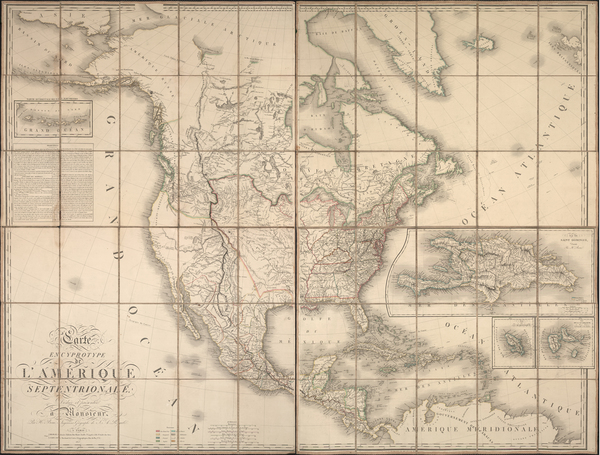 30-United States, Plains, Rocky Mountains and North America Map By Adrien-Hubert Brué