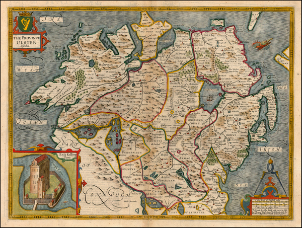 28-Ireland Map By John Speed