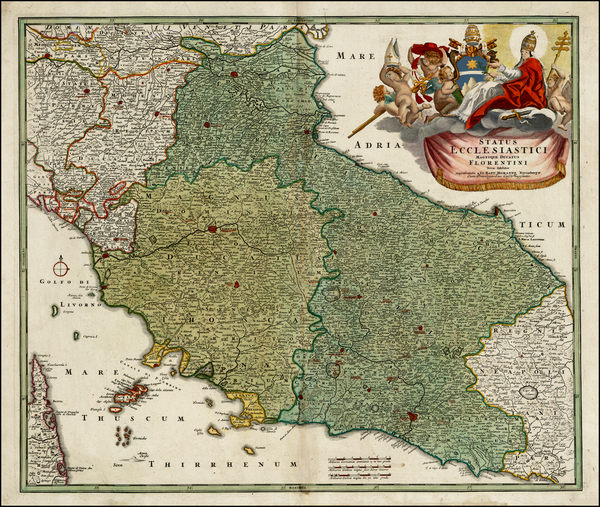 40-Europe and Italy Map By Johann Baptist Homann