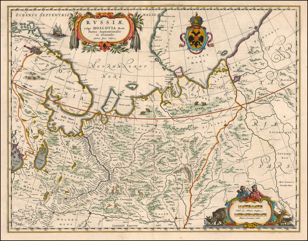 63-Europe and Russia Map By Johannes et Cornelis Blaeu