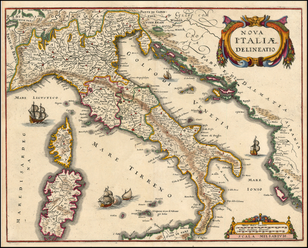 36-Europe and Italy Map By Matthaus Merian