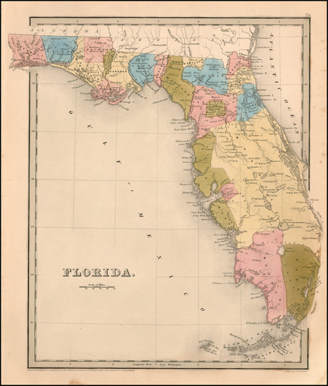 26-Florida Map By Thomas Gamaliel Bradford