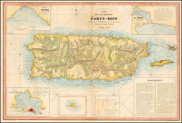 55-Caribbean Map By C.B.  Matenas