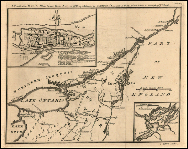 83-New England and Canada Map By Gentleman's Magazine