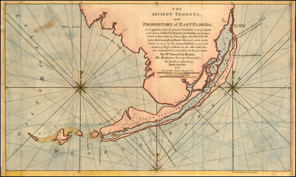 7-Florida and Southeast Map By William Gerard De Brahm