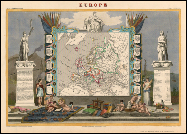 88-Europe and Europe Map By Victor Levasseur