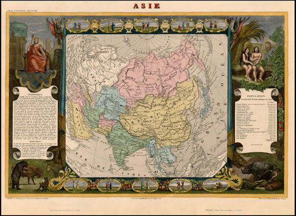 35-Asia and Asia Map By Victor Levasseur