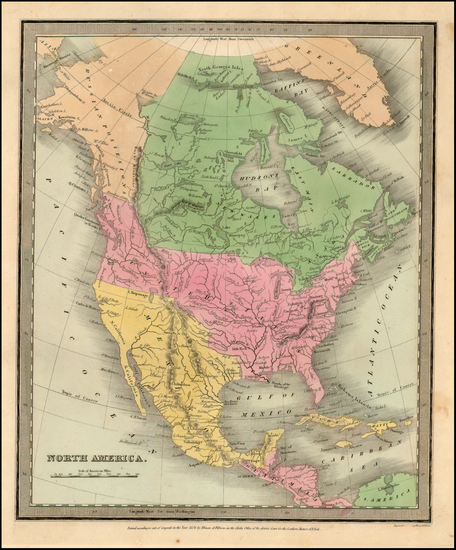 91-North America Map By David Hugh Burr