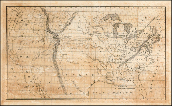 40-United States Map By O.W. Throop