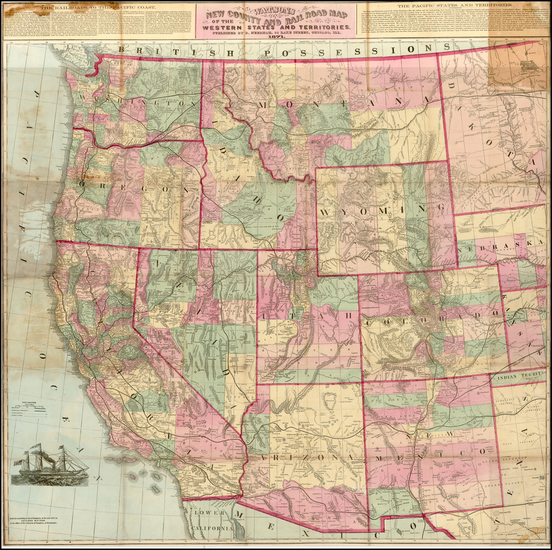 35-Plains, Southwest, Rocky Mountains and California Map By Gaylord Watson