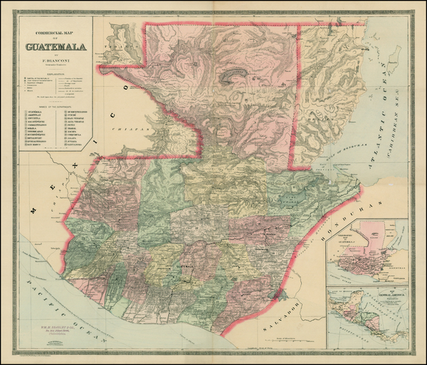 59-Central America Map By William Bradley