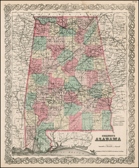 21-South Map By G.W.  & C.B. Colton