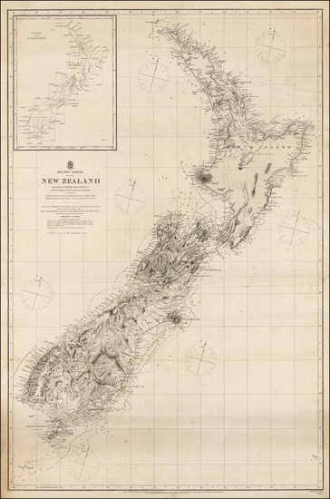 32-New Zealand Map By British Admiralty