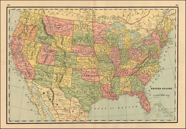 55-United States Map By George F. Cram