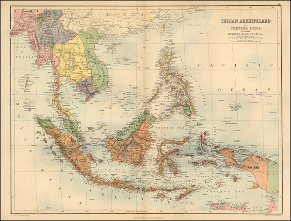 46-Asia, Southeast Asia and Philippines Map By Adam & Charles Black