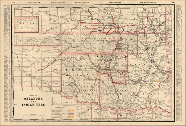 36-Plains and Southwest Map By George F. Cram