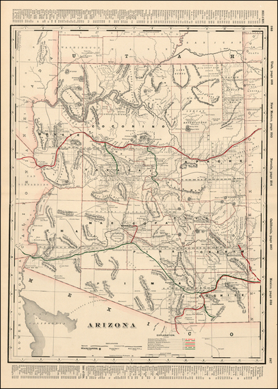 70-Southwest Map By George F. Cram