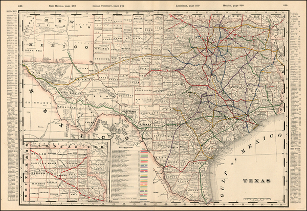 100-Texas Map By George F. Cram