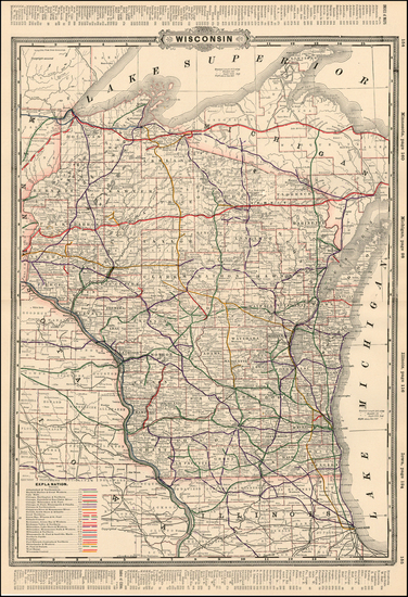 44-Midwest Map By George F. Cram