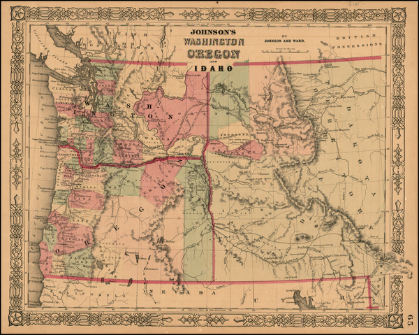 40-Rocky Mountains Map By Benjamin P Ward  &  Alvin Jewett Johnson