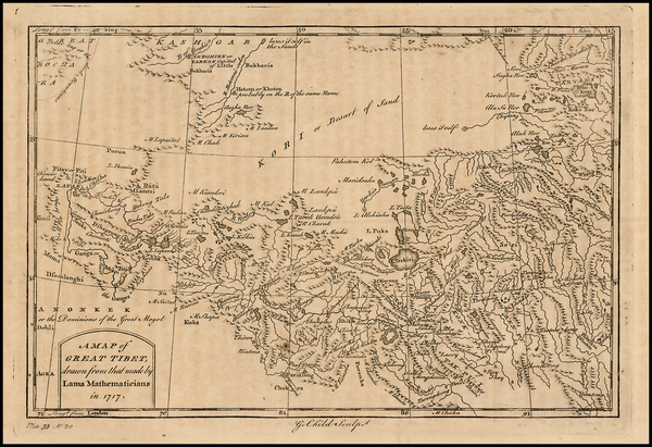 65-China, India and Central Asia & Caucasus Map By G. Child