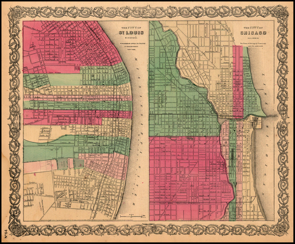 90-Midwest Map By G.W.  & C.B. Colton