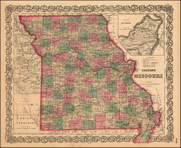 92-Midwest and Plains Map By G.W.  & C.B. Colton