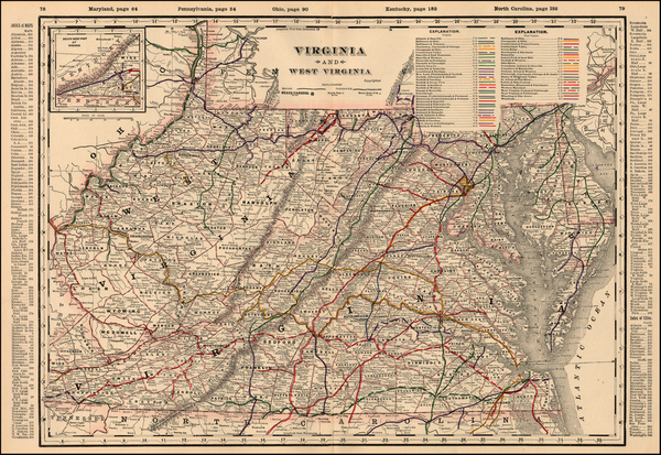 12-Mid-Atlantic and Southeast Map By George F. Cram