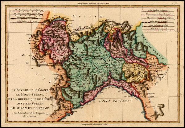 23-Europe and Italy Map By Rigobert Bonne