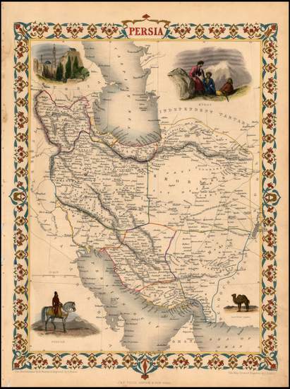 9-Asia, Central Asia & Caucasus and Middle East Map By John Tallis