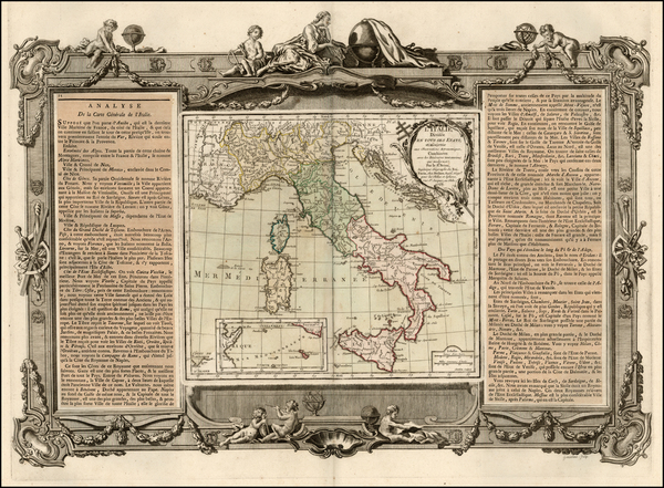 28-Europe and Italy Map By Louis Brion de la Tour