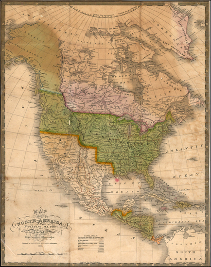 27-Southwest, Rocky Mountains and North America Map By Samuel Augustus Mitchell