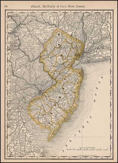 100-Mid-Atlantic Map By Rand McNally & Company