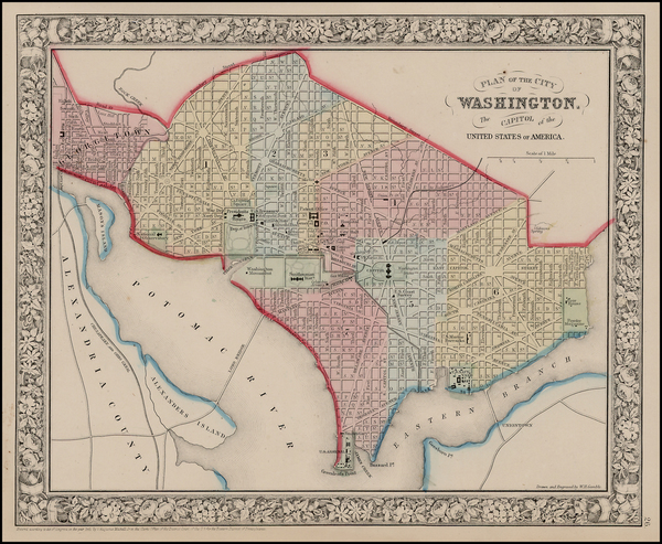 89-Mid-Atlantic Map By Samuel Augustus Mitchell Jr.