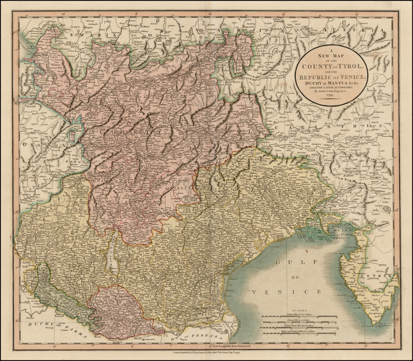 77-Europe, Switzerland and Italy Map By John Cary