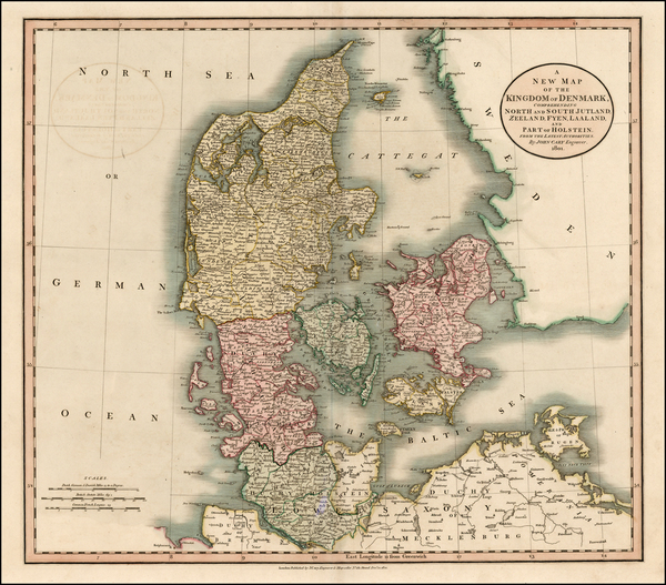 98-Europe and Scandinavia Map By John Cary