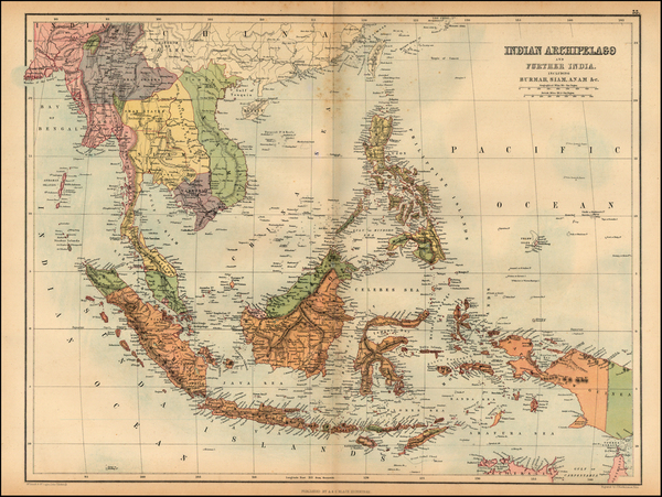 75-Asia, Southeast Asia and Philippines Map By Adam & Charles Black