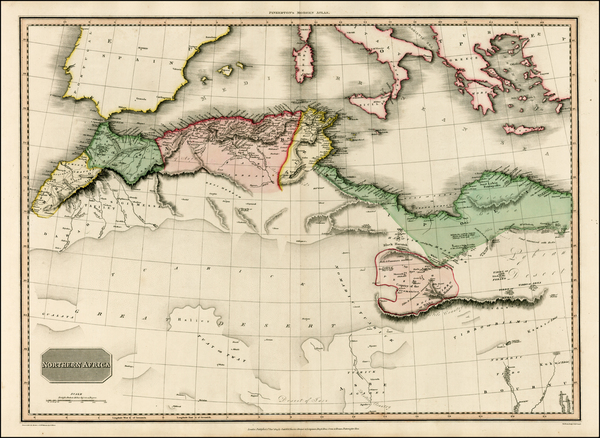 59-Mediterranean, North Africa and Balearic Islands Map By John Pinkerton