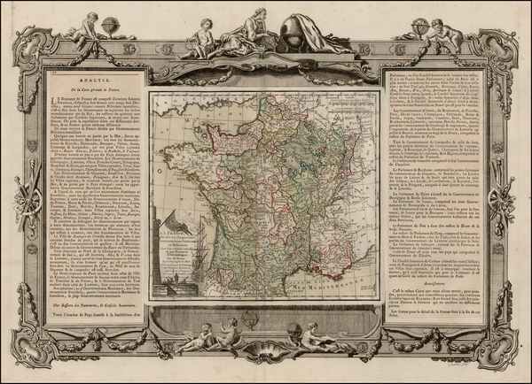 29-Europe and France Map By Louis Brion de la Tour