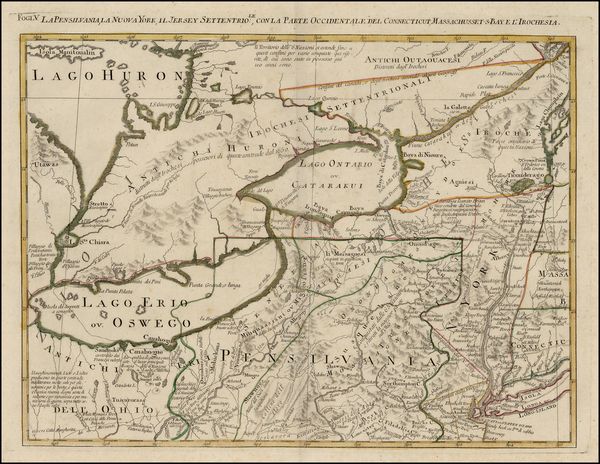 58-Mid-Atlantic, Midwest and Canada Map By Antonio Zatta