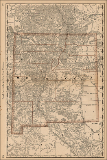 85-Southwest Map By William Rand  &  Andrew McNally