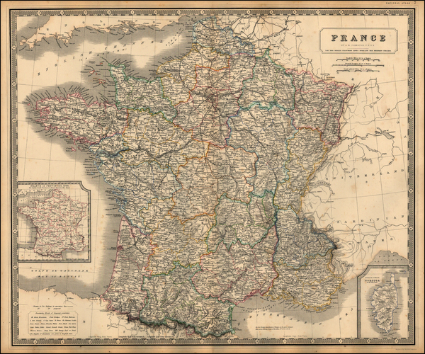 68-France Map By W. & A.K. Johnston