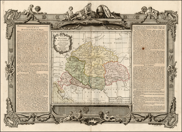 78-Europe, Hungary and Romania Map By Louis Brion de la Tour